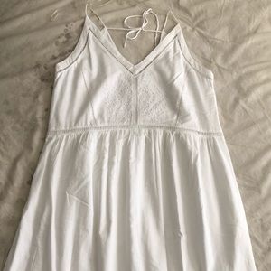 Loft Cotton Cami Dress - White